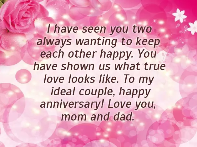 Wishes On Wedding Anniversary For Parents