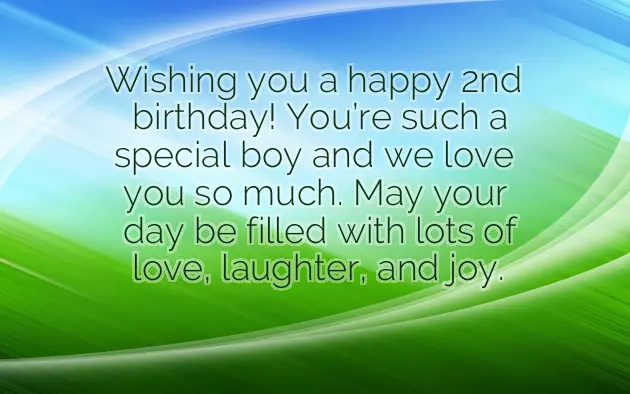 Birthday Wishes 2 Years Boy