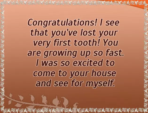 Congratulations On Losing Your First Tooth Congratulations On Losing Your First Tooth