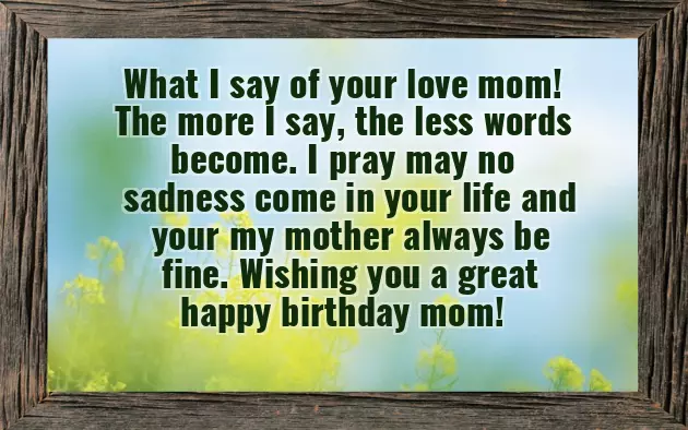 Birthday Greetings For Mom From Son