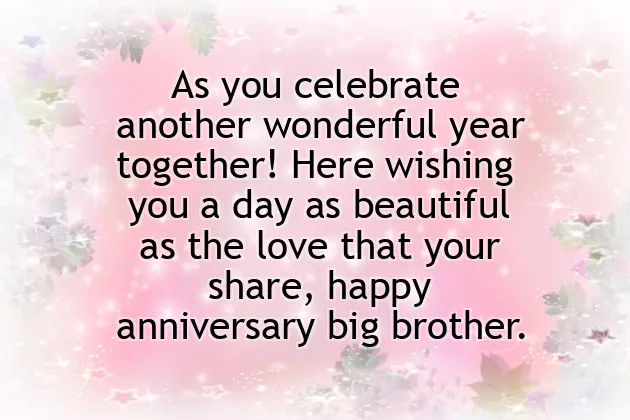 Happy Anniversary Wishes Sister And Brother In Law