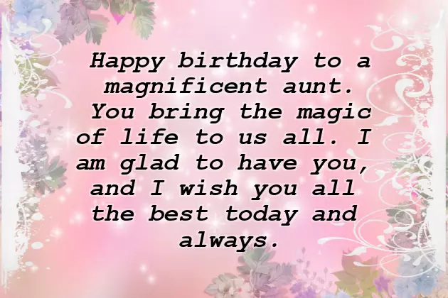 Happy Birthday Auntie Message Happy Birthday Auntie Message