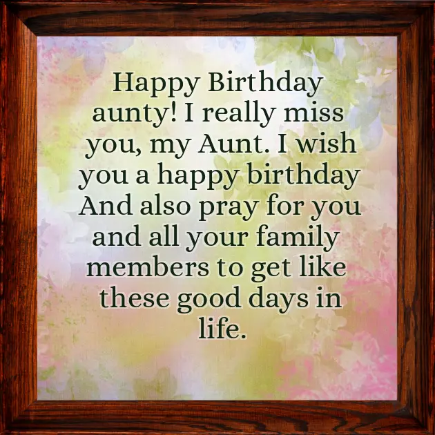 Happy Birthday Aunty Sms