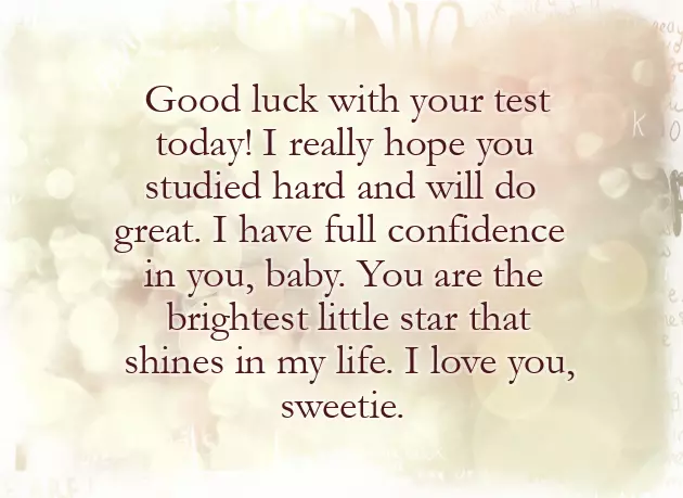 Best Wishes For Exam In English