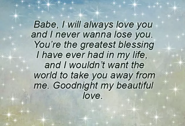 Wishing Goodnight To Your Lover