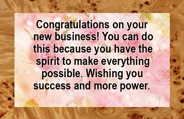 Congratulations Message For New Business Venture