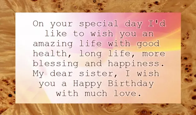 Birthday Wishes For Own Sister Birthday Wishes For Own Sister