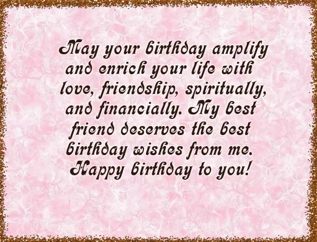 Birthday Wishes For Dear Friend Female