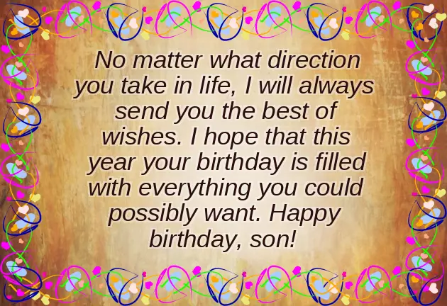 Birthday Greetings To Your Son