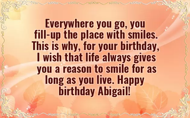 Happy Birthday To Abigail Happy Birthday To Abigail