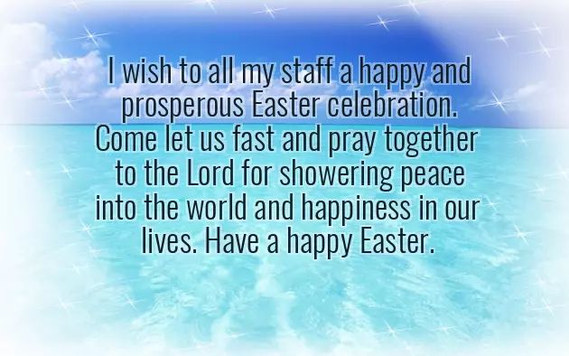 Easter Message To Staff Easter Message To Staff