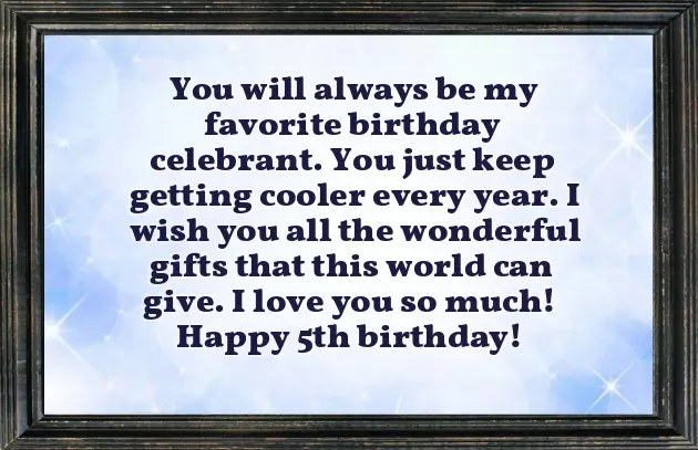 Happy Birthday 5 Year Old Boy