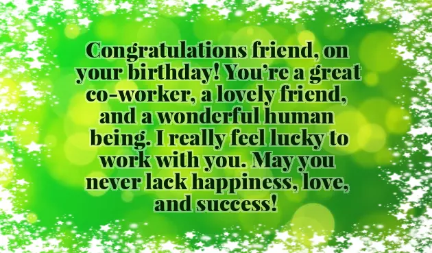 Happy Birthday Coworker