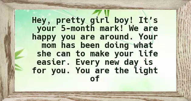 5 Month Birthday Wishes For Baby Girl