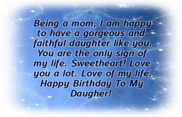 Birthday Wishes For Mother From Daughter