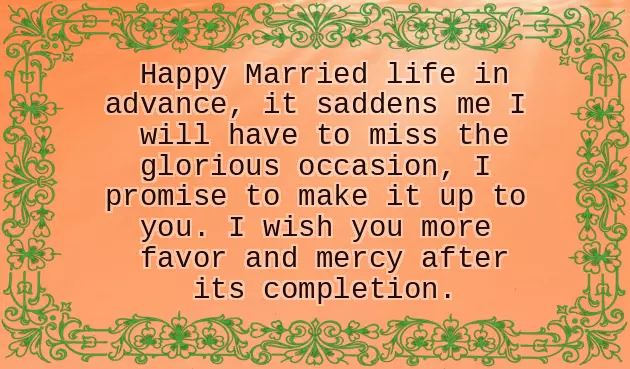 Advance Congratulations For Wedding Advance Congratulations For Wedding