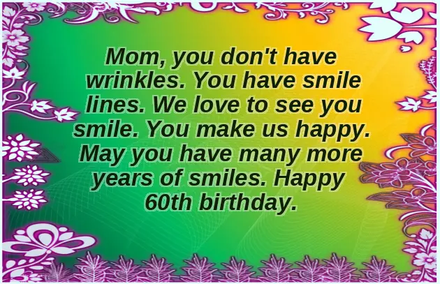 Happy Birthday 60Th Lady