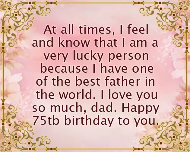 Birthday Wishes 75 Years Old Man