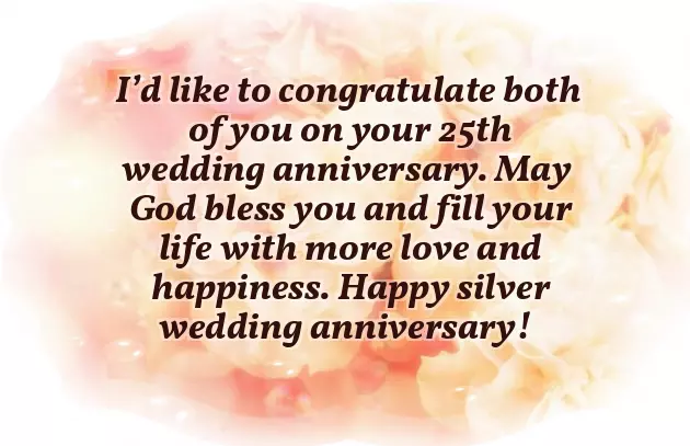 25Th Wedding Anniversary Message 25Th Wedding Anniversary Message