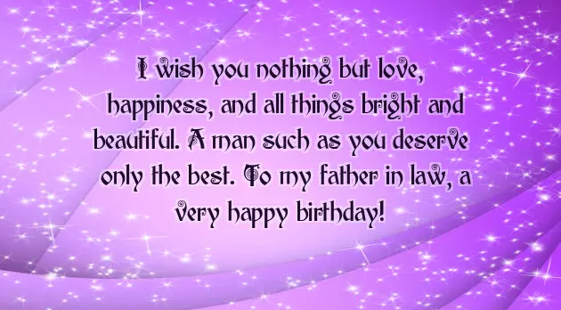 Birthday Wishes To Father In Law From Daughter In Law