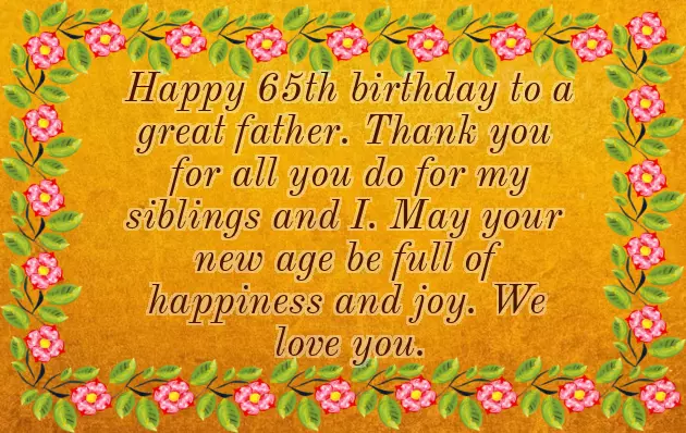 Birthday Wishes 65 Year Old Man Birthday Wishes 65 Year Old Man