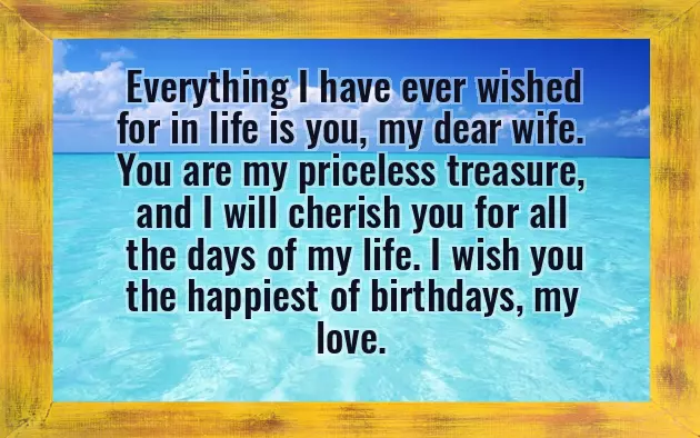 Happy Birthday Thought For Wife
