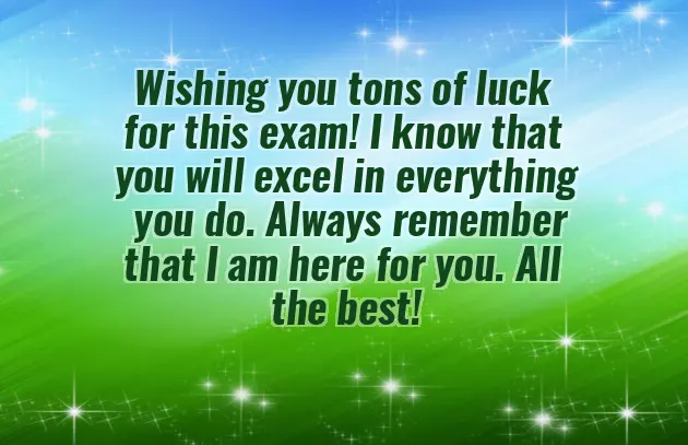Good Luck Sms For Exam