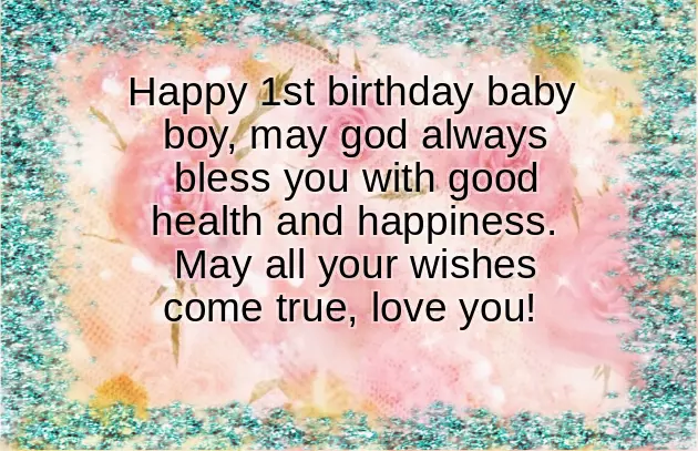 Birthday Wishes For Son 1 Year