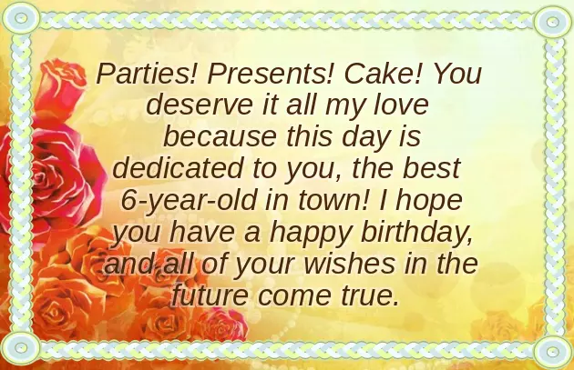6Th Birthday Wishes For Niece 6Th Birthday Wishes For Niece