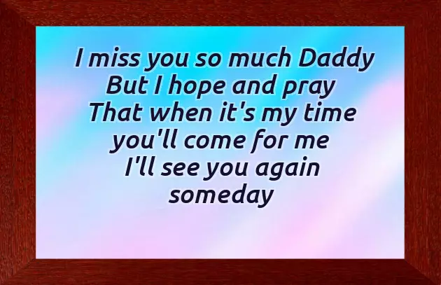 Funeral Poems For Dad From Daughter