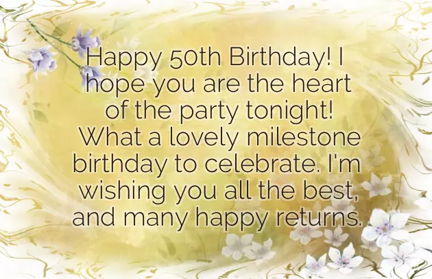 50Yrs Birthday Wishes