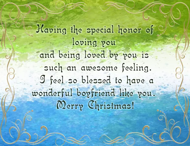 Merry Christmas Message To Boyfriend