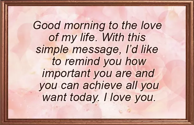 Good Morning Message To Your Woman