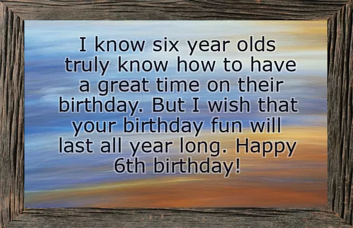 Birthday Wishes For Girl 6 Years Old