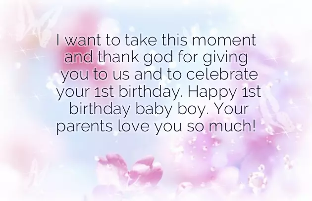 Birthday Wishes Baby Boy 1St Birthday