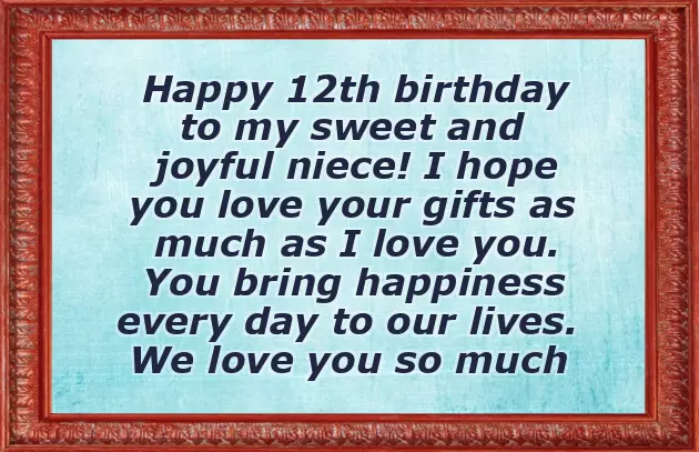Happy 12Th Birthday Niece Happy 12Th Birthday Niece