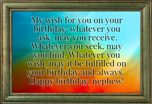 Birthday Sentiments For Nephew