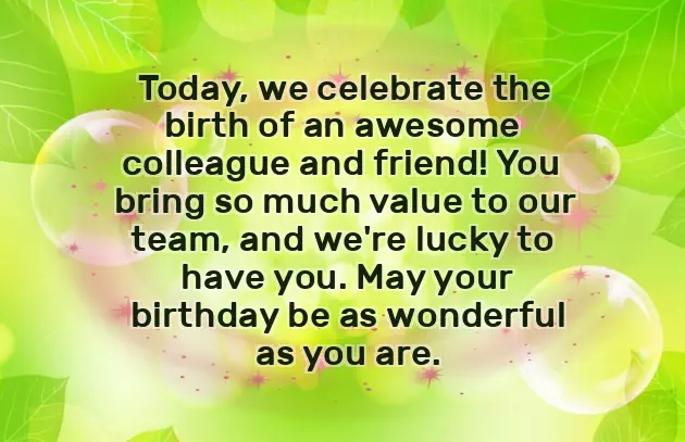 Coworker Birthday Wishes