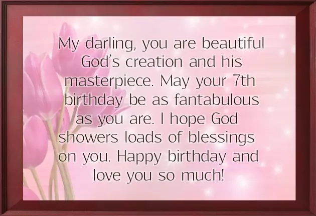 Happy 7Th Birthday Wishes For Niece