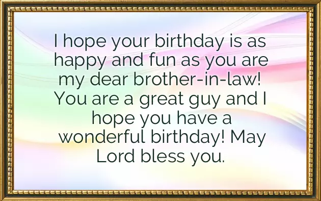 Short Birthday Wishes For Brother In Law