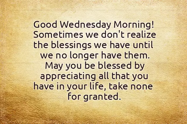 Wednesday Morning Messages Wednesday Morning Messages