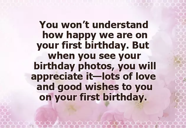 Happy First Birthday Wishes Happy First Birthday Wishes