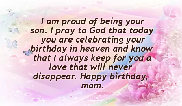 Birthday Poems For Mom In Heaven
