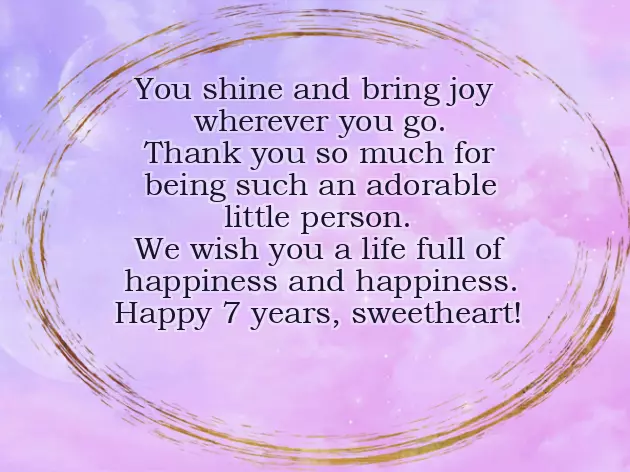 Birthday Wishes For A Seven Year Girl Birthday Wishes For A Seven Year Girl