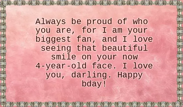 Birthday Wishes For A 4 Year Girl Birthday Wishes For A 4 Year Girl