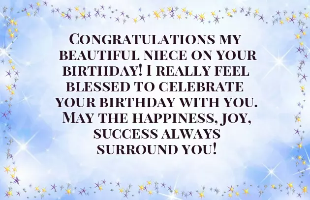 Simple Birthday Wishes For My Niece