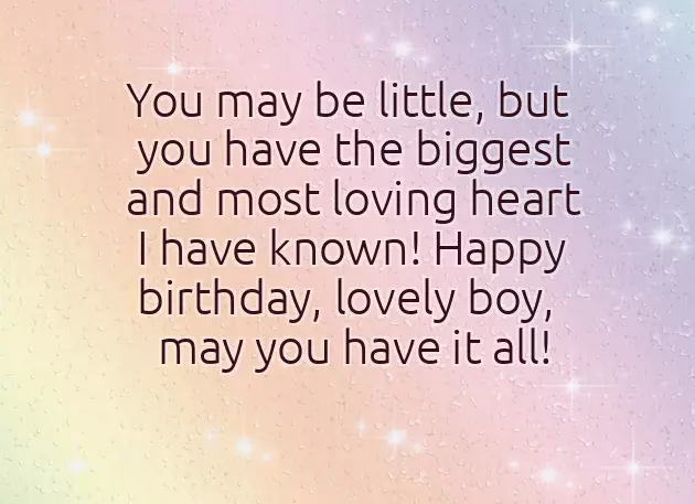 Happy Birthday Small Boy Quotes