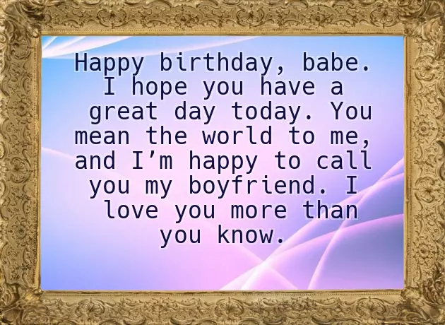 Happy Birthday Babe For Him