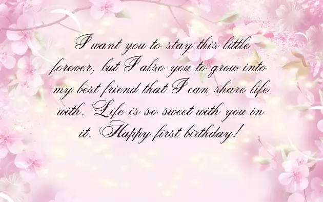 Birthday Wishes For First Baby Girl