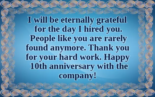 10Th Work Anniversary